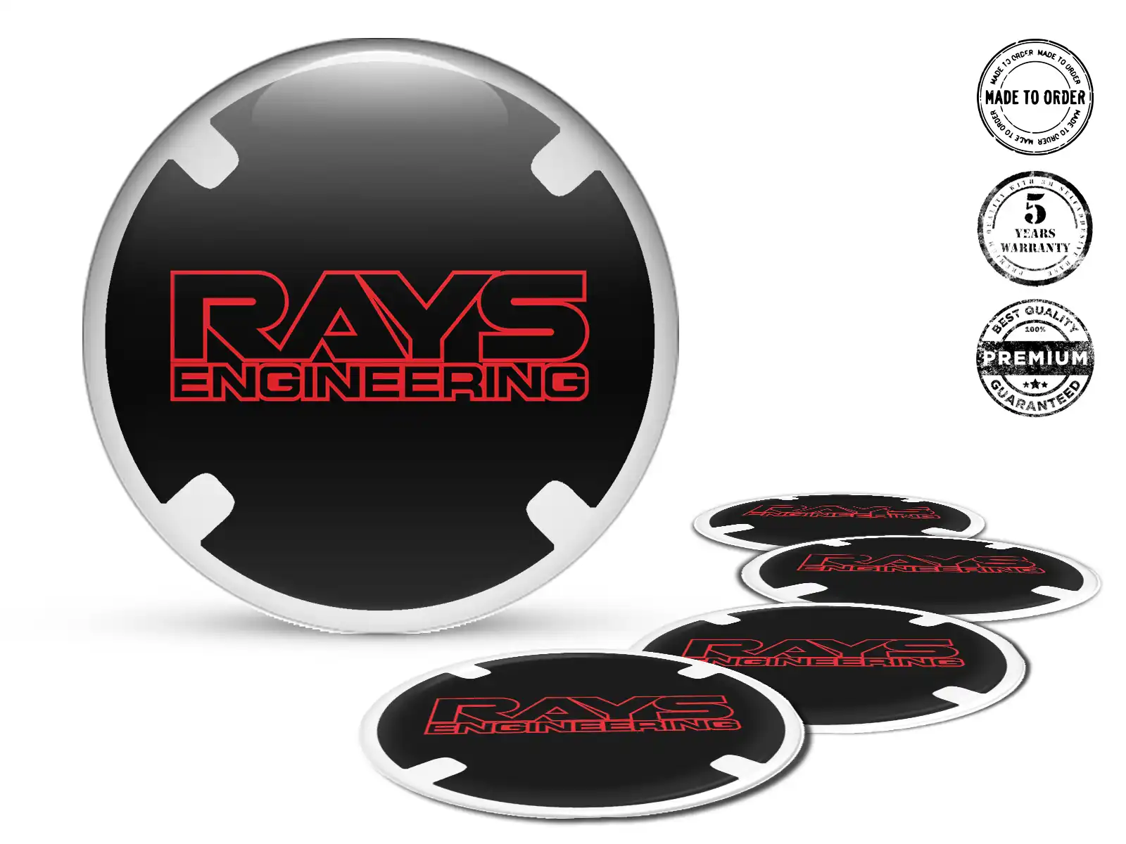 Rays Nabenaufkleber Stil Hochwertige Dome-Labels